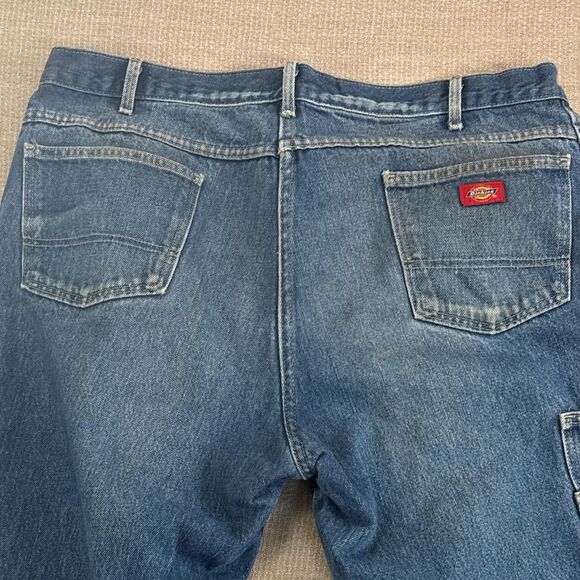 Distressed Vintage Dickies Relaxed Fit Straight Leg Double Knee Carpenter Jeans - Picture 2 of 8